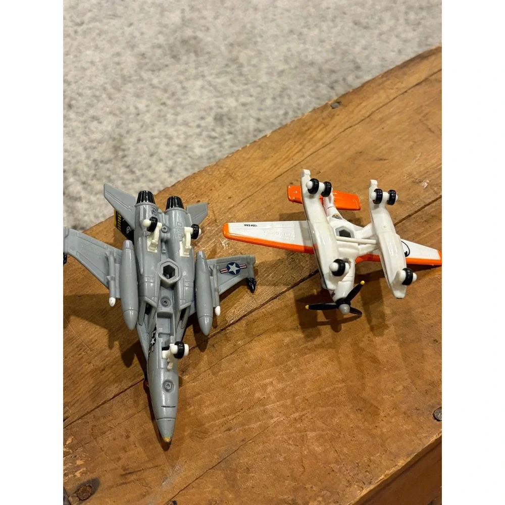 Disney Planes Diecast Dusty Crophopper Sea Plane & Bravo Fighter Jet Mattel Toy